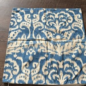Pottery barn blue Ikat reversible 18x18 pillow cover
